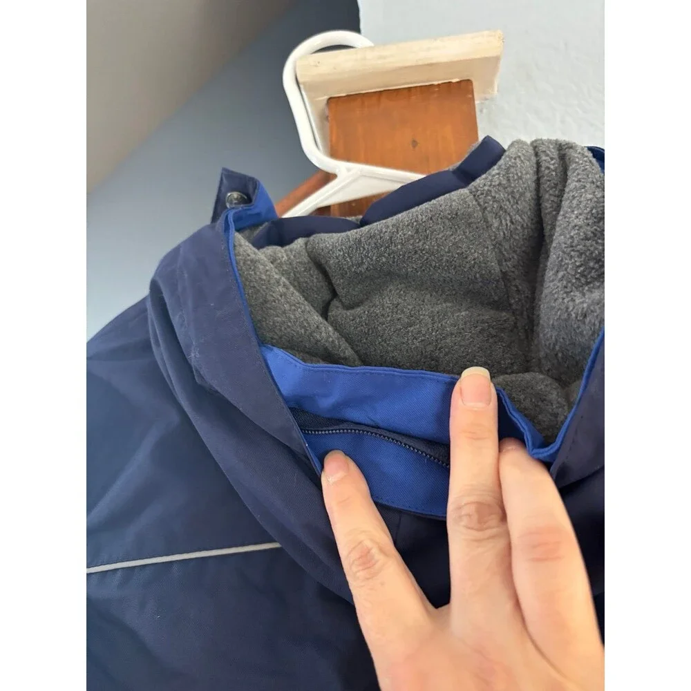 Mini Boden navy blue 7/8 winter parka coat jacket warm ski